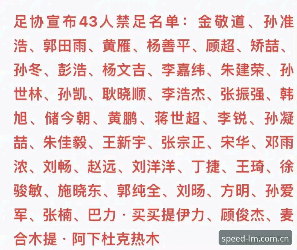 中国足协第三批禁足名单详解：65人受罚背后的足球腐败整顿